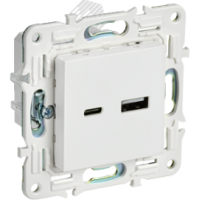 SKANDY Розетка USB A+C 18Вт SK-R13W арктический белый IEK