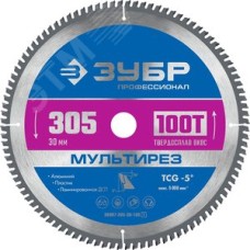 Диск пильный по алюминию Мультирез 305X30мм 100T