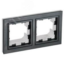 BRITE Рамка 2 поста IP44 РУ-2-БрЧ-44 черный