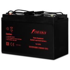 Батарея POWERMAN Battery CA121000, напряжение 12В, емкость 100Ач, макс. ток разряда 800А, макс. ток заряда 30А, свинцово-кислотная типа AGM, тип клемм М2, Д/Ш/В 329/172/215, 27.7 кг./ Battery POWERMAN Battery CA121000, voltage 12V, capacity 100Ah, max. di