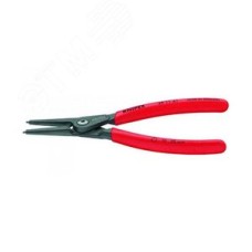 Щипцы прецизионные для внешних стопорных колец прямые губки посадочный размер 19-60мм диаметр наконечников 18мм L=180мм Cr-V черные обливные рукоятки