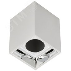 Светильник декоративный 4112 накладной потолочный под лампу GU10 белый/хром пластик