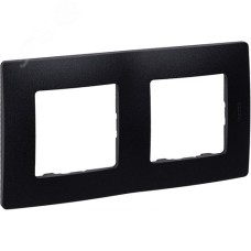 Рамка 2-местная антрацит ETIKA