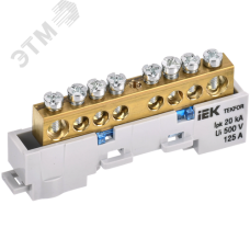 TEKFOR Шина N ноль неизолированная на универсальном держателе 8х12-8-С IEK