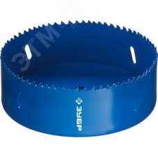 Коронка биметаллическая 121мм, быстрорежущая сталь