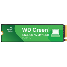 Твердотельные накопители/ WD SSD Green SN3000, 1000GB, M.2(22x80mm), NVMe, PCIe 4.0 x4, QLC, R/W 5000/4200MB/s, TBW 150, DWPD 0.1 (12 мес.)
