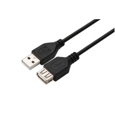 Кабель/ Кабель GoPower удлинитель USB2.0 (m)-USB (f) 1.5м ПВХ черный в пакете (1/200)