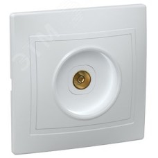KVARTA Розетка 1-местная TV РТВ10-КБ белый GENERICA