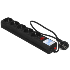 Фильтр-удлинитель/ Surge protector Power Cube 0.5 m 5 outlets (Black graffite) 10A / 2.2kW