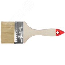 Кисть флейцевая ''Оптима'', натур. cветлая щетина, деревянная ручка 3'' (75 мм)
