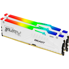 Память оперативная/ Kingston 32GB 5600MT/s DDR5 CL36 DIMM (Kit of 2) FURY Beast White RGB EXPO