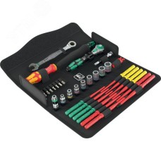 Набор инструмента для электриков Набор Kraftform Kompakt W Imperial 1 сервисный VDE. 35 предметов комплектация: 1x 817 VDE Kraftform Рукоятка-держатель 9X102 мм 1x Набор Kraftform Kompakt VDE 60 i 0.4X2.5X154 мм 3x Набор Kraftform Kompakt