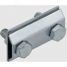 Зажим соединительный сквозной пруток-пруток 8 мм оцинкованная сталь HDZ