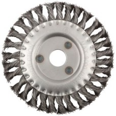 Кордщетка дисковая прямая, посадочный диаметр 22.2 мм, стальная витая проволока 150 мм