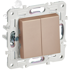 SKANDY Выключатель 2-клавишный перекрестный 10А SK-V06Sa песочный IEK