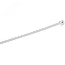 Хомут P6.6 самозатухающий белый 2.5х100мм 100шт/упак IEK