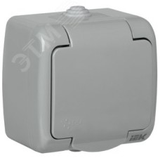 AQUATIC Розетка 1-ая с з/к откр. уст. 16А IP54    РСш12-2-А