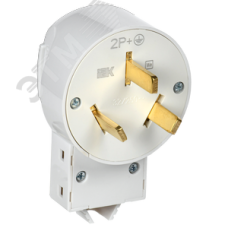 Вилка разборная для плиты с з/к 32А белая Впл10-К IEK