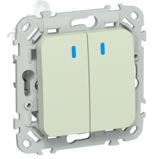 FLITE Выключатель 2-клавишный проходной с индикацией 10А ВС62-1-1-ФлП панг IEK