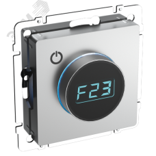 BRITE Термостат электронный с индикацией ТС10-1-БрА алюминий IEK