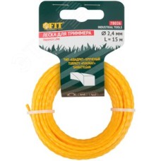 Леска для садовых триммеров крученая ''Квадрат'' 2.4 мм х 15 м