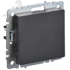 BRITE Выключатель 1-клавишный 10А безвинтовое крепление ВС11-1-0-БрЧ черный IEK