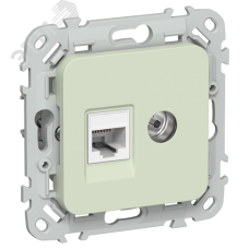 FLITE Розетка 2-местная RJ45/TV категория 5Е UTP РКТВ5е-2-0-ФлП панг IEK