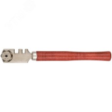 Стеклорез роликовый, 6 роликов, деревянная ручка