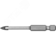 Сверло по кафелю, керамике, стеклу, с двумя режущими лезвиями, шестигранный хвостовик, 5 мм, 29840-05