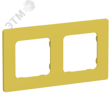 FLITE CLASSIC Рамка 2-местная РУ-2-К-ФлЖК желтый карри IEK