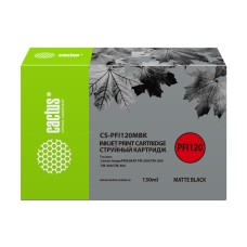 -/ Картридж струйный Cactus CS-PFI120MBK черный матовый (130мл) для Canon imagePROGRAF TM-200/TM-205/TM