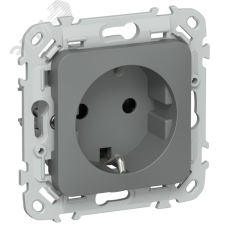 FLITE Розетка с заземлением без защитных шторок 16А РС11-0-ФлМА мокрый асфальт IEK