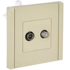 FORTE&PIANO Розетка двойная TV+SAT FP438 ваниль IEK