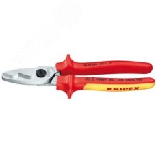 Кабелерезка - с двойными режущими кромками резка - кабель 20мм (70мм AWG 2/0) L=200мм хромированный двухкомпонентные рукоятки блистер