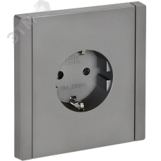 FORTE&PIANO Розетка 1-местная с заземлением без защитных шторок винтовое крепление 16А FP516 сталь IEK