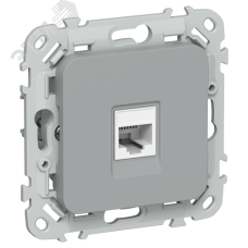 FLITE Розетка компьютерная RJ45 категория 6 UTP РК6-1-0-ФлС серый IEK