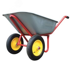 Тачка строительная двухколесная, 110 л, грузоподъемность 240 кг, Профи