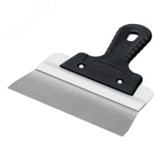 Шпатель усиленный фасадный нержавеющий, алюминиевая направляющая, 200 мм, 1к ручка