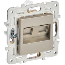 SKANDY Розетка компьютерная двойная RJ45 кат.6 SK-K04Sh шампань IEK