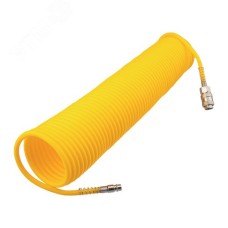 Шланг спиральный воздушный, 15м, с быстросъемным соединением