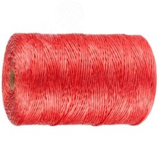 Шпагат многоцелевой полипропиленовый, красный, d=1,8 мм, 60 м, 50 кгс, 1,2 ктекс