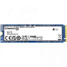 Твердотельный накопитель/ Kingston SSD NV3, 4000GB, M.2(22x80mm), NVMe, PCIe 4.0 x4, R/W 6000/5000MB/s, TBW 1280, DWPD 0.2 (60 мес)