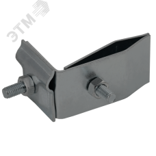 Держатель проводника круглого 6-10 мм для фальца угловой h 70 мм оцинкованная сталь TD