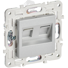 SKANDY Розетка компьютерная двойная RJ45 кат.6 SK-K04S серебряный IEK