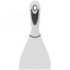 Шпатель, нерж.сталь, прорезиненная ручка 100 мм