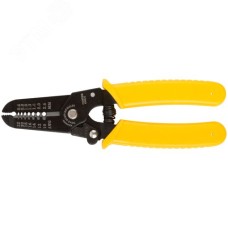 Клещи для снятия изоляции, диаметр проводов 0.6-2.6 мм, Профи, пластиковая ручка 170 мм