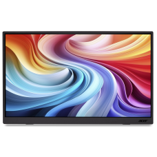 Монитор/ Acer PM161QJbmiuux 15,6'', UltraThin Black, 16:9, IPS, 1920x1080, 6ms, 250cd, 60Hz, mini HDMI, 2xType-C, Speakers 1Wx2, FreeSync, HDR 10, Vesa:100x100