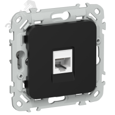 FLITE Розетка компьютерная RJ45 категория 6 UTP РК6-1-0-ФлЧ черный IEK