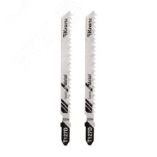 Пилка для электролобзика по мягкому металлу T127D 100 мм 8 зубьев на дюйм 4-20 мм (упак - 2 шт.)