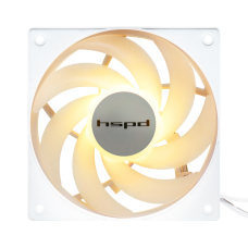 Кулер/ Case Cooler HSPD M1 White (120x120x25mm, 4-pin PWM, ARGB, 57.56CFM, 26.86dBA, 1600RPM, White)